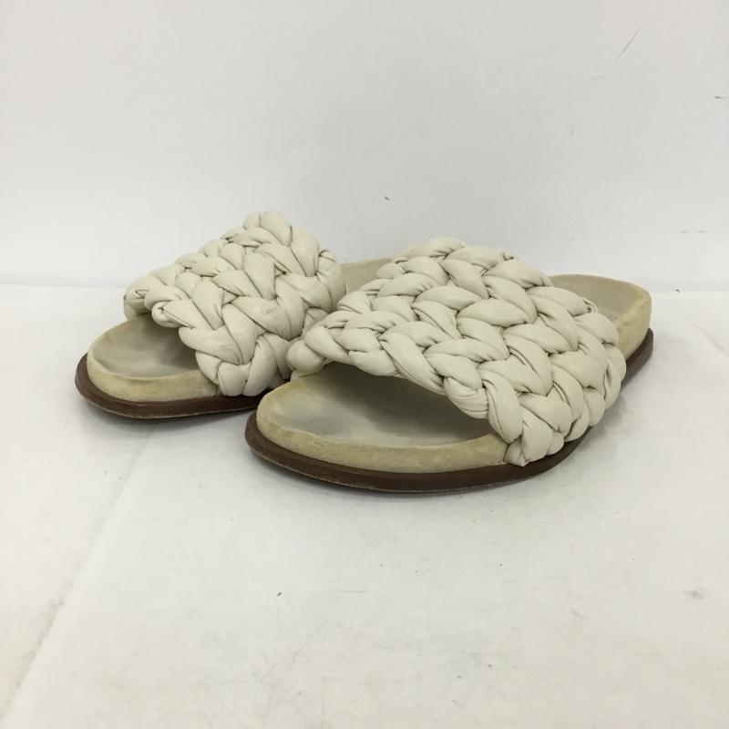 クロエ Chloe サンダル サンダル KACEY 編み込み 37 無地 アイボリー / アイボリー / レディース USED 古着 中古 10155125