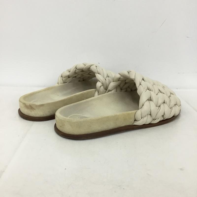 クロエ Chloe サンダル サンダル KACEY 編み込み 37 無地 アイボリー / アイボリー / レディース USED 古着 中古 10155125