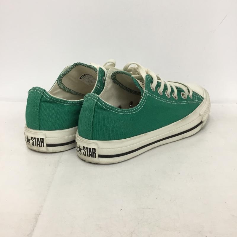 コンバース CONVERSE スニーカー スニーカー 1SE414 ALL STAR WASHEDCANVAS OX 24cm 24.0cm ロゴ、文字 緑 / グリーン / green X 白 / ホワイト / white レディース USED 古着 中古 10155129