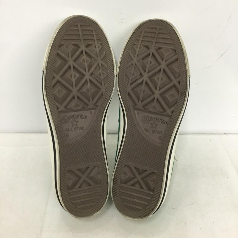 コンバース CONVERSE スニーカー スニーカー 1SE414 ALL STAR WASHEDCANVAS OX 24cm 24.0cm ロゴ、文字 緑 / グリーン / green X 白 / ホワイト / white レディース USED 古着 中古 10155129