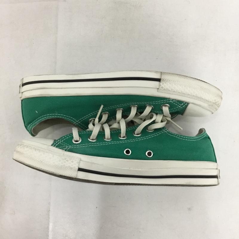 コンバース CONVERSE スニーカー スニーカー 1SE414 ALL STAR WASHEDCANVAS OX 24cm 24.0cm ロゴ、文字 緑 / グリーン / green X 白 / ホワイト / white レディース USED 古着 中古 10155129