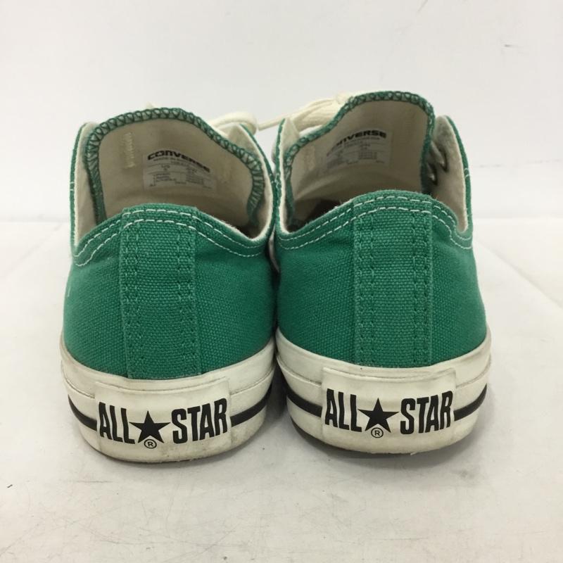 コンバース CONVERSE スニーカー スニーカー 1SE414 ALL STAR WASHEDCANVAS OX 24cm 24.0cm ロゴ、文字 緑 / グリーン / green X 白 / ホワイト / white レディース USED 古着 中古 10155129