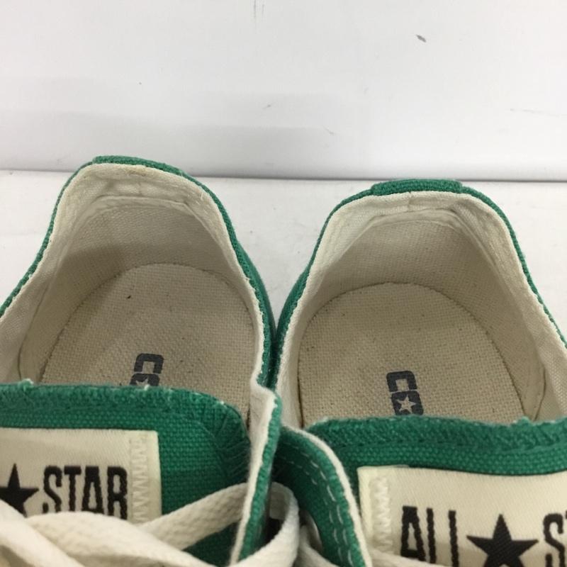 コンバース CONVERSE スニーカー スニーカー 1SE414 ALL STAR WASHEDCANVAS OX 24cm 24.0cm ロゴ、文字 緑 / グリーン / green X 白 / ホワイト / white レディース USED 古着 中古 10155129