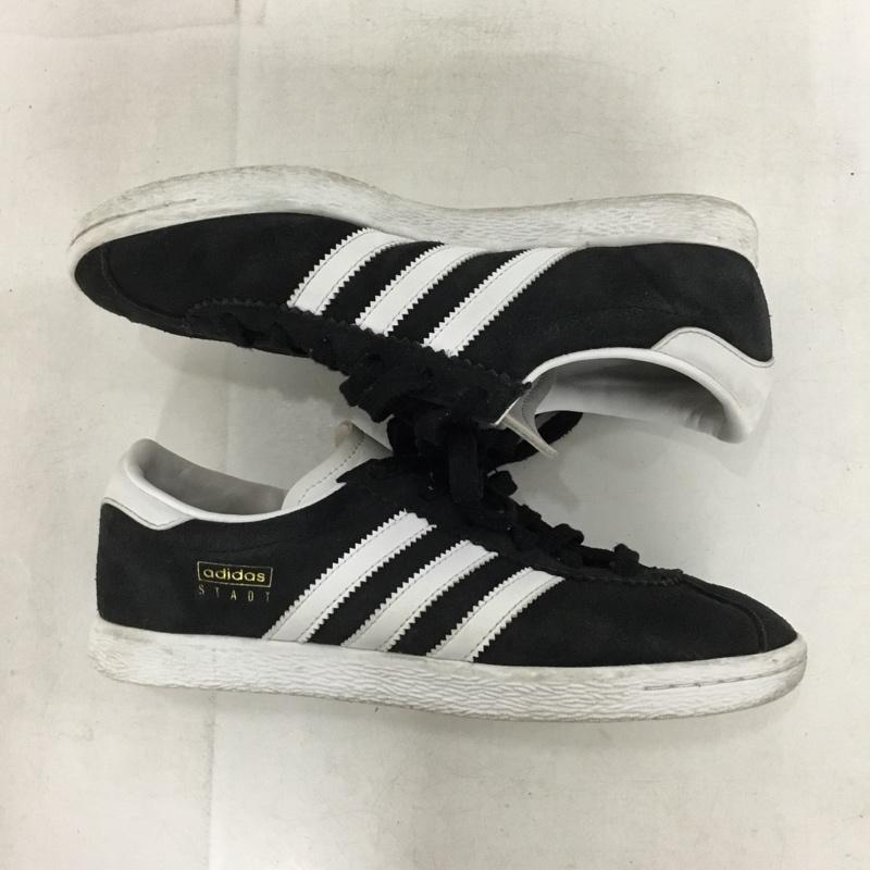 アディダス adidas スニーカー スニーカー JI1882 STADT 24cm 24.0cm ロゴ、文字 黒 / ブラック / black X 白 / ホワイト / white レディース USED 古着 中古 10155130