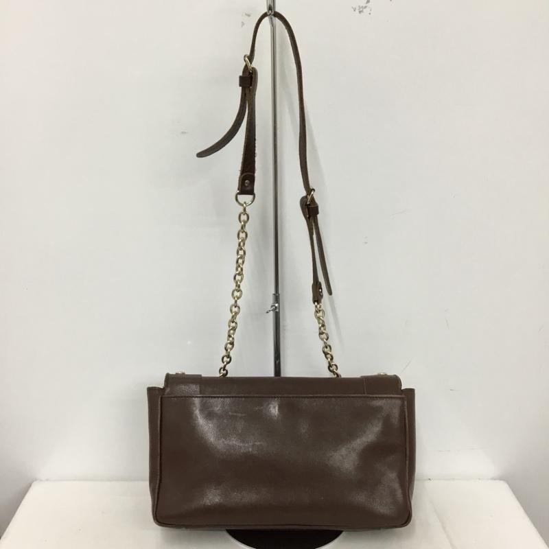 ヴィヴィアンウエストウッド Vivienne Westwood ショルダーバッグ ショルダーバッグ オーブ チェーンベルト スタッズ レザー ワンポイント 茶 / ブラウン / brown X 金 / ゴールド / gold color レディース USED 古着 中古 10155133