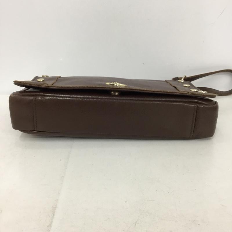 ヴィヴィアンウエストウッド Vivienne Westwood ショルダーバッグ ショルダーバッグ オーブ チェーンベルト スタッズ レザー ワンポイント 茶 / ブラウン / brown X 金 / ゴールド / gold color レディース USED 古着 中古 10155133