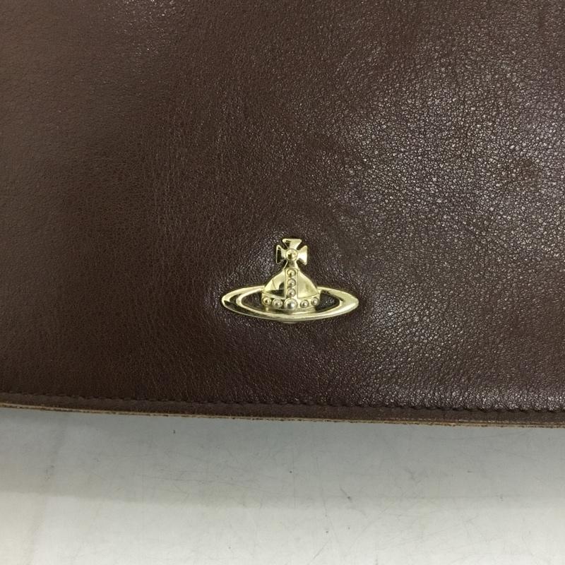 ヴィヴィアンウエストウッド Vivienne Westwood ショルダーバッグ ショルダーバッグ オーブ チェーンベルト スタッズ レザー ワンポイント 茶 / ブラウン / brown X 金 / ゴールド / gold color レディース USED 古着 中古 10155133