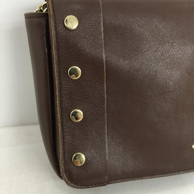 ヴィヴィアンウエストウッド Vivienne Westwood ショルダーバッグ ショルダーバッグ オーブ チェーンベルト スタッズ レザー ワンポイント 茶 / ブラウン / brown X 金 / ゴールド / gold color レディース USED 古着 中古 10155133