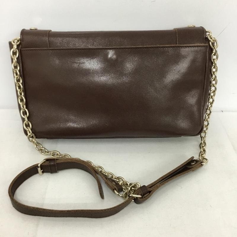 ヴィヴィアンウエストウッド Vivienne Westwood ショルダーバッグ ショルダーバッグ オーブ チェーンベルト スタッズ レザー ワンポイント 茶 / ブラウン / brown X 金 / ゴールド / gold color レディース USED 古着 中古 10155133