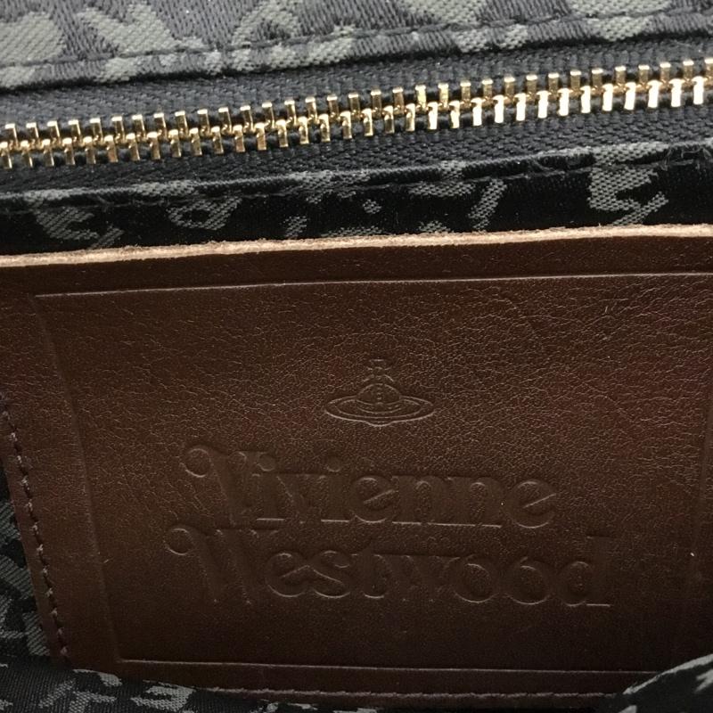ヴィヴィアンウエストウッド Vivienne Westwood ショルダーバッグ ショルダーバッグ オーブ チェーンベルト スタッズ レザー ワンポイント 茶 / ブラウン / brown X 金 / ゴールド / gold color レディース USED 古着 中古 10155133