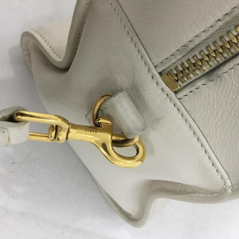 サンローラン SAINTLAURENT ハンドバッグ ハンドバッグ Baby Cabas 2WAY ショルダーバッグ YSL ロゴ、文字 アイボリー / アイボリー / X 金 / ゴールド / gold color レディース USED 古着 中古 10155134
