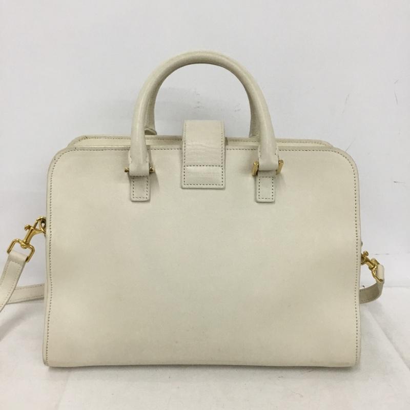 サンローラン SAINTLAURENT ハンドバッグ ハンドバッグ Baby Cabas 2WAY ショルダーバッグ YSL ロゴ、文字 アイボリー / アイボリー / X 金 / ゴールド / gold color レディース USED 古着 中古 10155134