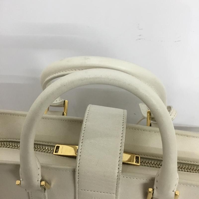 サンローラン SAINTLAURENT ハンドバッグ ハンドバッグ Baby Cabas 2WAY ショルダーバッグ YSL ロゴ、文字 アイボリー / アイボリー / X 金 / ゴールド / gold color レディース USED 古着 中古 10155134