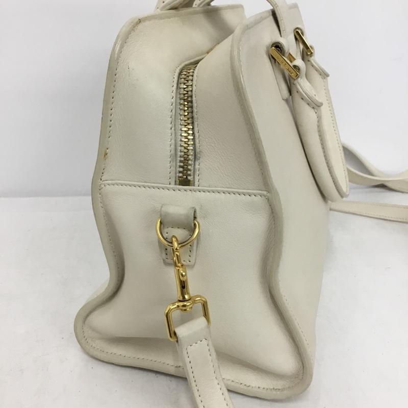 サンローラン SAINTLAURENT ハンドバッグ ハンドバッグ Baby Cabas 2WAY ショルダーバッグ YSL ロゴ、文字 アイボリー / アイボリー / X 金 / ゴールド / gold color レディース USED 古着 中古 10155134