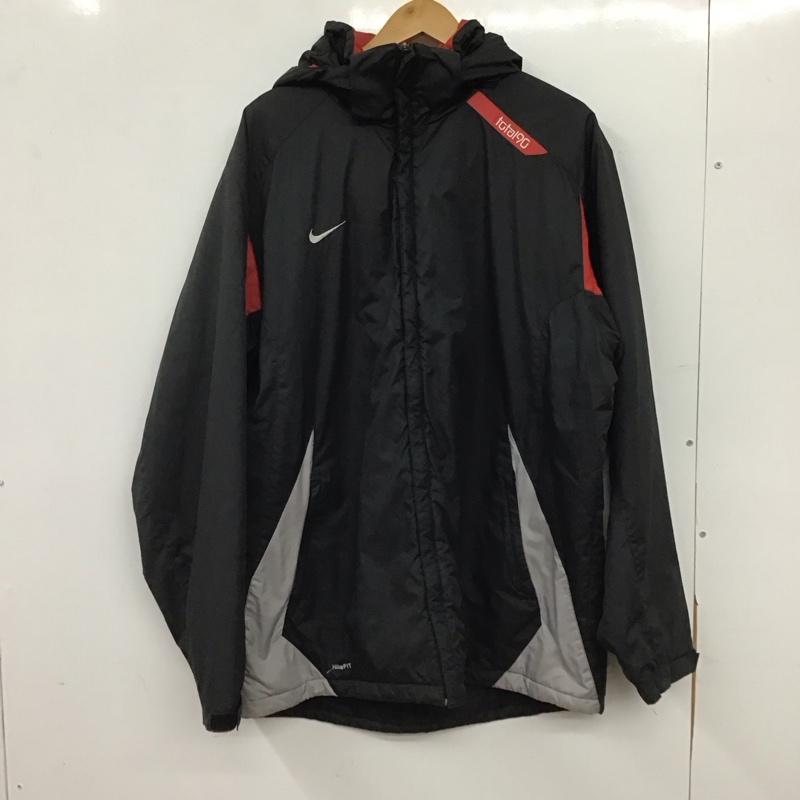 ナイキ NIKE ジャケット、上着 ジャンパー、ブルゾン ジップアップジャケット ナイロンジャケット アウター XXL ロゴ、文字 黒 / ブラック / black X 灰 / グレー / gray X 赤 / レッド / red メンズ USED 古着 中古 10155137