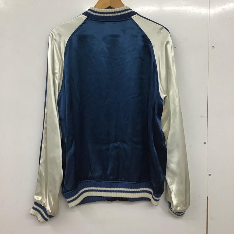 アンユーズド UNUSED ジャケット、上着 ジャンパー、ブルゾン ジップアップジャケット スカジャン ラグラン アウター 2 無地 白 / ホワイト / white X 青 / ブルー / blue メンズ USED 古着 中古 10155142