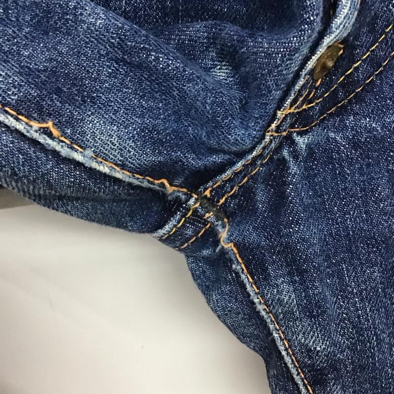 エヴィス EVISU パンツ デニム、ジーンズ デニムパンツ スリムパンツ カジュアルパンツ ロゴ、文字 インディゴ / インディゴ / Indigo メンズ USED 古着 中古 10155143