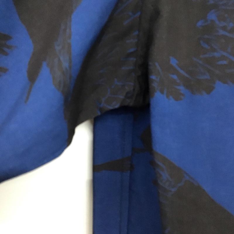 クライミー CRIMIE シャツ、ブラウス 長袖 長袖シャツ プリントシャツ カラーシャツ M プリント 青 / ブルー / blue X 黒 / ブラック / black メンズ USED 古着 中古 10155149