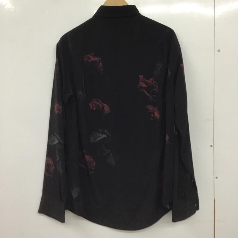 ラッドミュージシャン LAD MUSICIAN シャツ、ブラウス 長袖 2218-105 DECHINESTANDARDSHIRTINKJETROSEPHOTO 44 プリント 黒 / ブラック / black メンズ USED 古着 中古 10155154