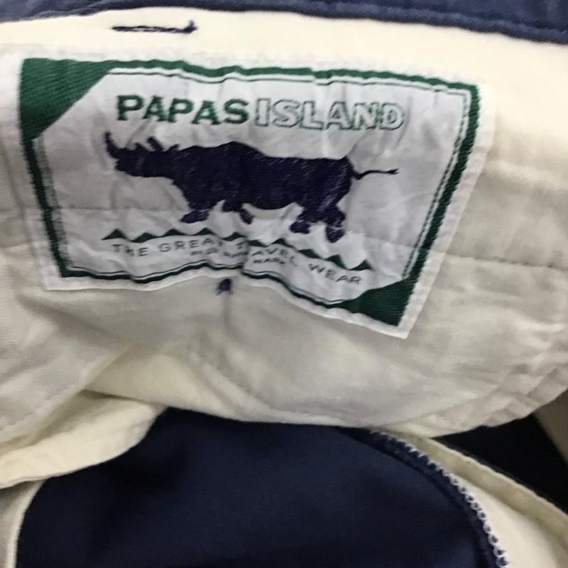 パパス PAPAS パンツ ワークパンツ、ペインターパンツ ワイドパンツ カジュアルパンツ ワークパンツ LL 無地 紺 / ネイビー / navy メンズ USED 古着 中古 10155163