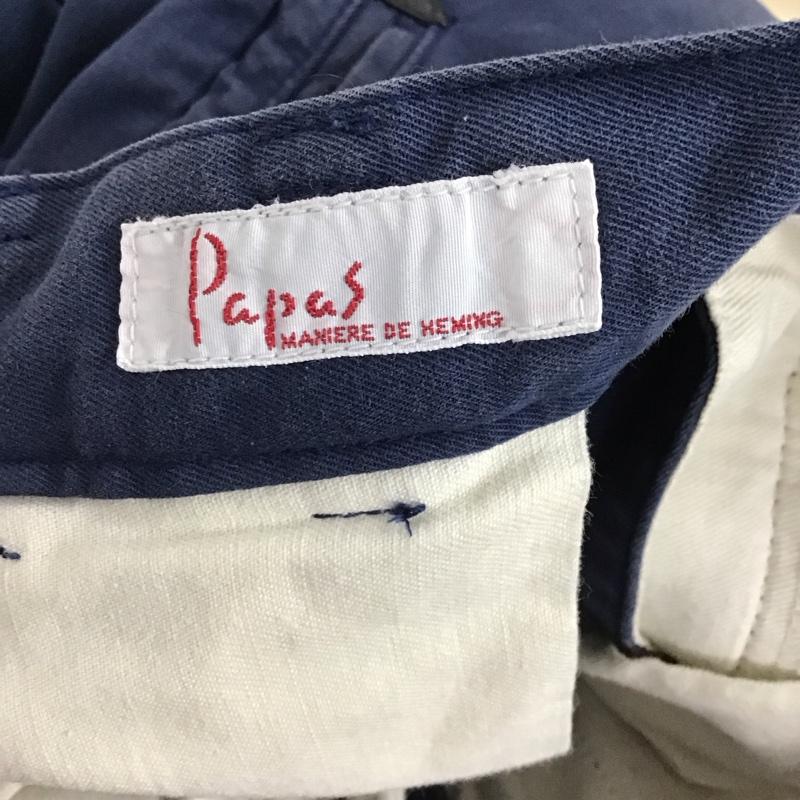 パパス PAPAS パンツ ワークパンツ、ペインターパンツ ワイドパンツ カジュアルパンツ ワークパンツ LL 無地 紺 / ネイビー / navy メンズ USED 古着 中古 10155163