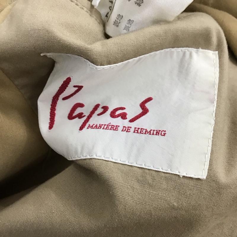パパス Papas MANIERE DE HEMING ジャケット、上着 ジャケット、ブレザー カジュアルジャケット アウター カラージャケット L 無地 ベージュ / ベージュ / beige メンズ USED 古着 中古 10155165