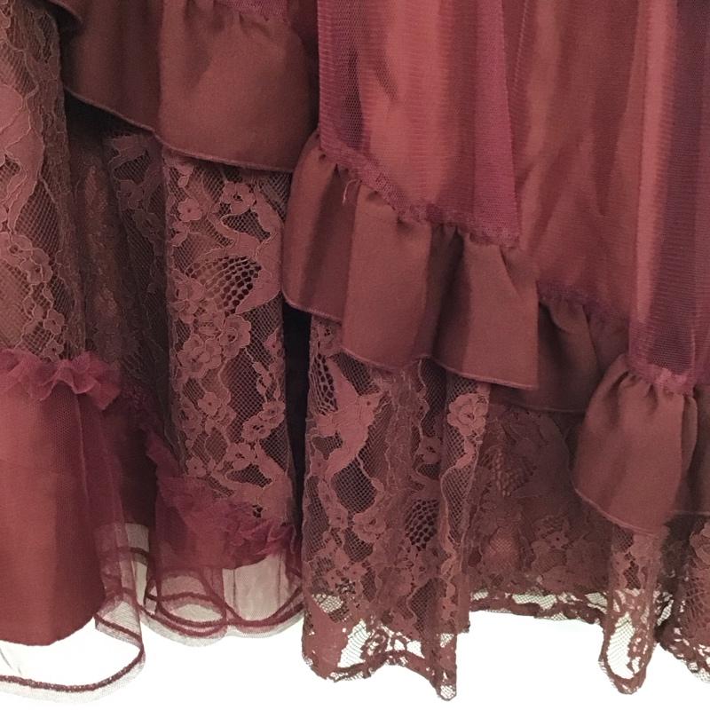 アクシーズファム axes femme スカート ロングスカート FREE 無地 えんじ / ワインレッド / dark red レディース USED 古着 中古 10155170