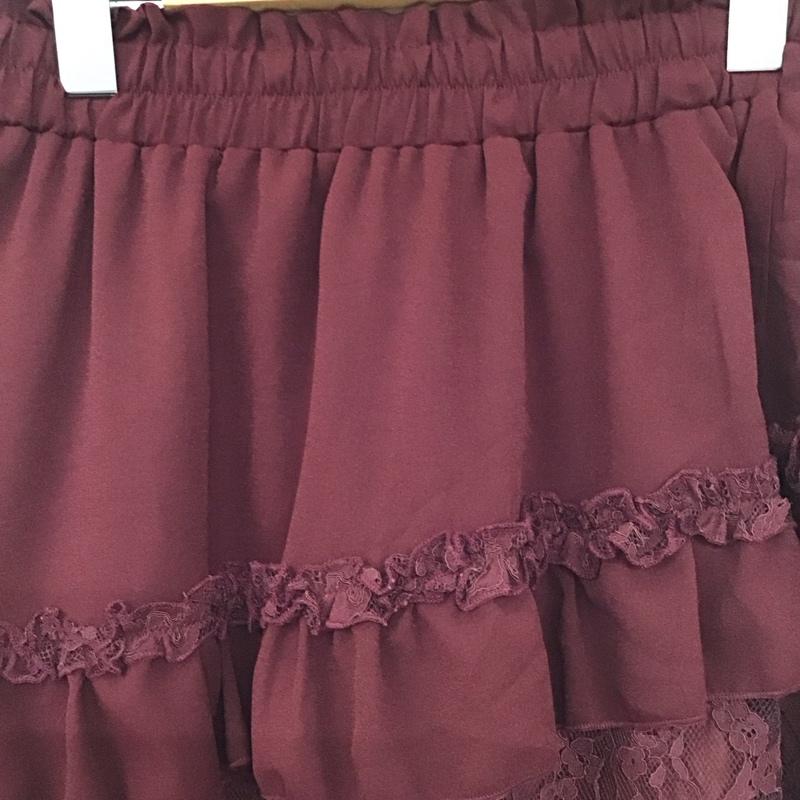 アクシーズファム axes femme スカート ロングスカート FREE 無地 えんじ / ワインレッド / dark red レディース USED 古着 中古 10155170