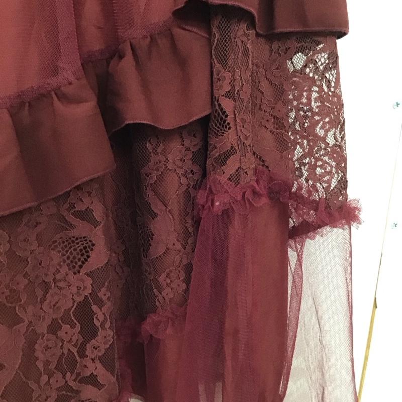 アクシーズファム axes femme スカート ロングスカート FREE 無地 えんじ / ワインレッド / dark red レディース USED 古着 中古 10155170