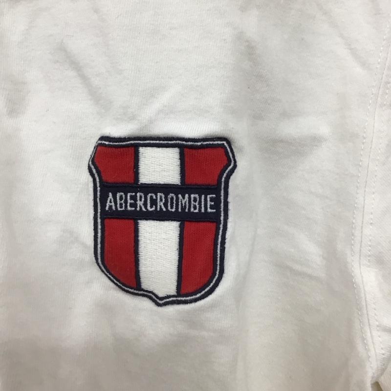 アバクロンビーアンドフィッチ ABERCROMBIE&FITCH ポロシャツ 半袖 半袖ポロシャツ カラーシャツ 半袖カットソー L ロゴ、文字 アイボリー / アイボリー / メンズ USED 古着 中古 10155171
