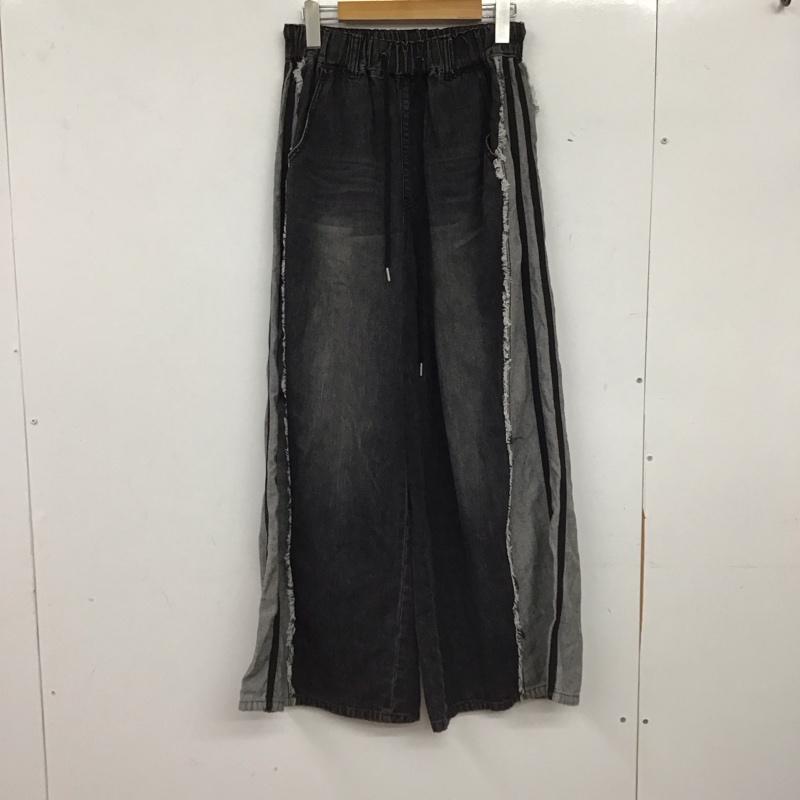 ページボーイ PAGEBOY パンツ デニム、ジーンズ M 無地 黒 / ブラック / black X 灰 / グレー / gray レディース USED 古着 中古 10155172