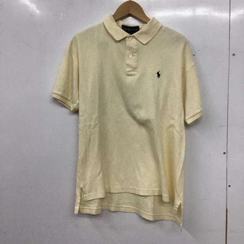 ラルフローレン RALPHLAUREN ポロシャツ 半袖 半袖ポロシャツ カラーシャツ 半袖カットソー L ロゴ、文字 黄 / イエロー / yellow メンズ USED 古着 中古 10155174