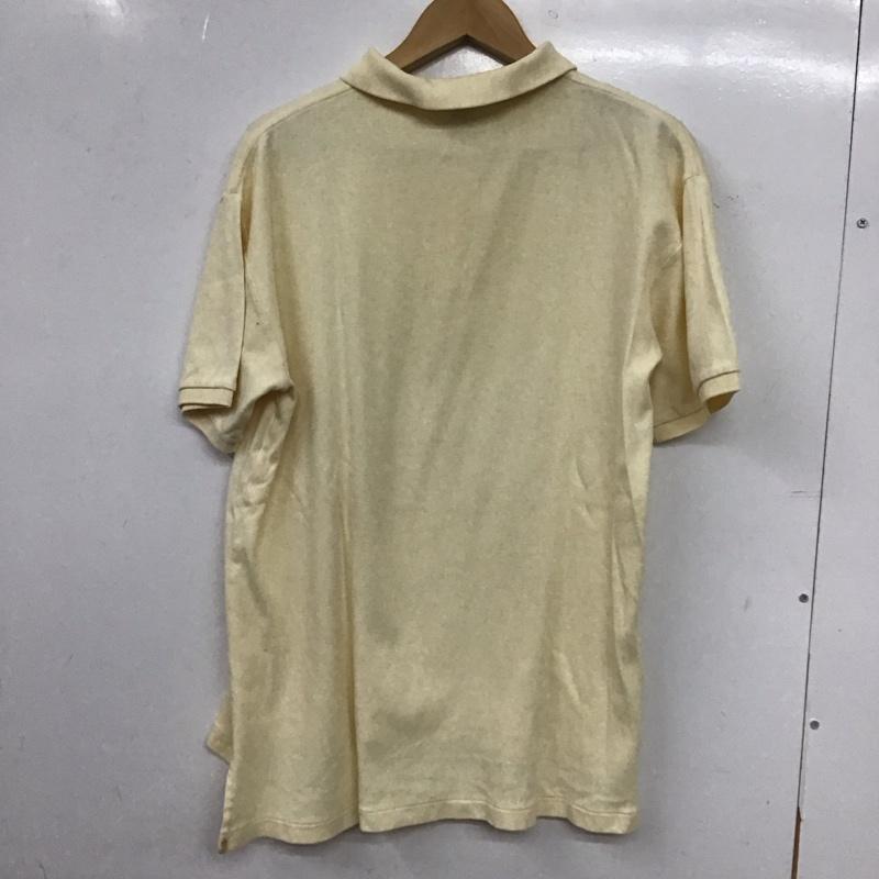 ラルフローレン RALPHLAUREN ポロシャツ 半袖 半袖ポロシャツ カラーシャツ 半袖カットソー L ロゴ、文字 黄 / イエロー / yellow メンズ USED 古着 中古 10155174