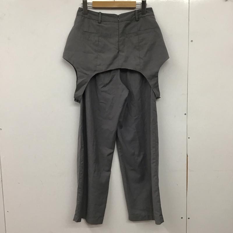 ジーナシス JEANASIS ボトムス ボトムス JS050947CF ガーターデザインワイドパンツ M 無地 灰 / グレー / gray レディース USED 古着 中古 10155175
