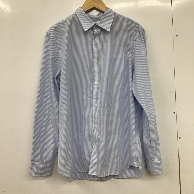 カルバン・クライン Calvin Klein シャツ、ブラウス 長袖 長袖シャツ ストライプシャツ カラーシャツ M ストライプ 白 / ホワイト / white X 水色 / ライトブルー / メンズ USED 古着 中古 10155181