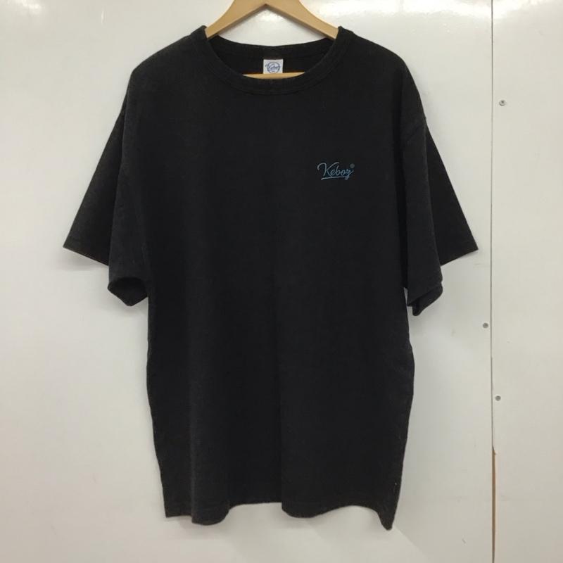 ケボズ KEBOZ Tシャツ 半袖 半袖カットソー プリントTシャツ クルーネックカットソー L ロゴ、文字 ダークグレー / ダークグレー / メンズ USED 古着 中古 10155182