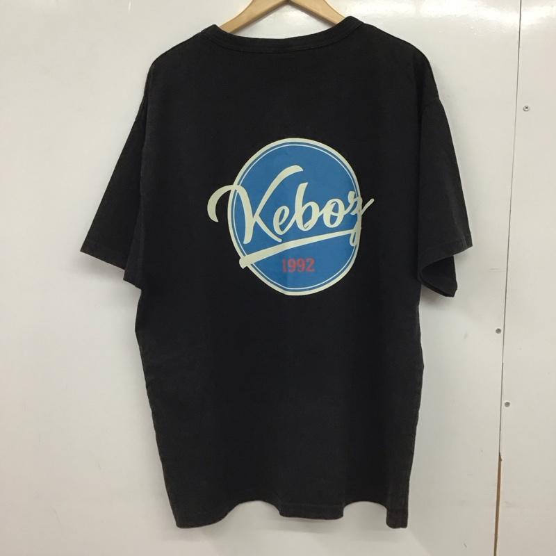 ケボズ KEBOZ Tシャツ 半袖 半袖カットソー プリントTシャツ クルーネックカットソー L ロゴ、文字 ダークグレー / ダークグレー / メンズ USED 古着 中古 10155182