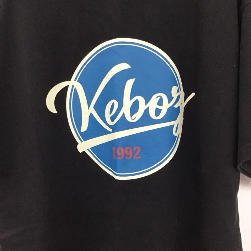 ケボズ KEBOZ Tシャツ 半袖 半袖カットソー プリントTシャツ クルーネックカットソー L ロゴ、文字 ダークグレー / ダークグレー / メンズ USED 古着 中古 10155182