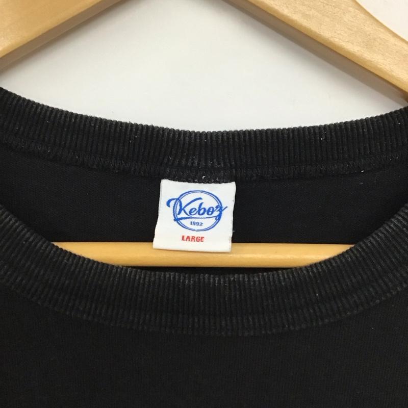 ケボズ KEBOZ Tシャツ 半袖 半袖カットソー プリントTシャツ クルーネックカットソー L ロゴ、文字 ダークグレー / ダークグレー / メンズ USED 古着 中古 10155182