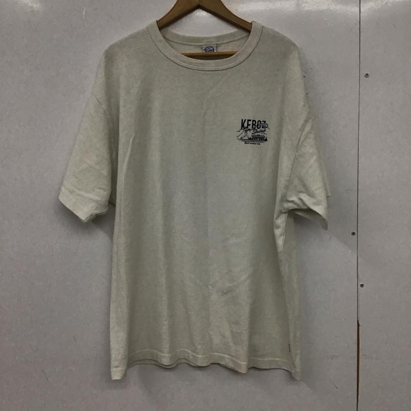 ケボズ KEBOZ Tシャツ 半袖 半袖カットソー プリントTシャツ クルーネックカットソー L ロゴ、文字 アイボリー / アイボリー / メンズ USED 古着 中古 10155183