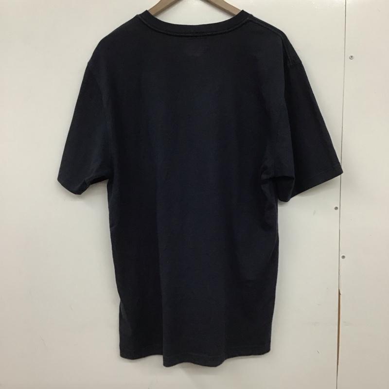 カーハート Carhartt Tシャツ 半袖 半袖カットソー プリントTシャツ クルーネックカットソー M ロゴ、文字 紺 / ネイビー / navy メンズ USED 古着 中古 10155184