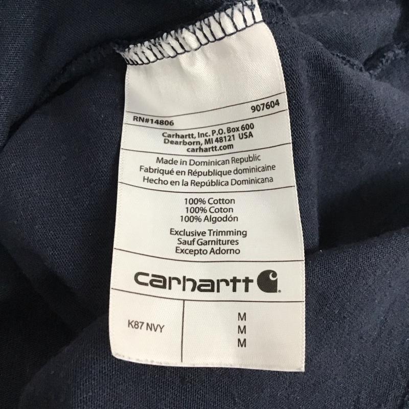 カーハート Carhartt Tシャツ 半袖 半袖カットソー プリントTシャツ クルーネックカットソー M ロゴ、文字 紺 / ネイビー / navy メンズ USED 古着 中古 10155184