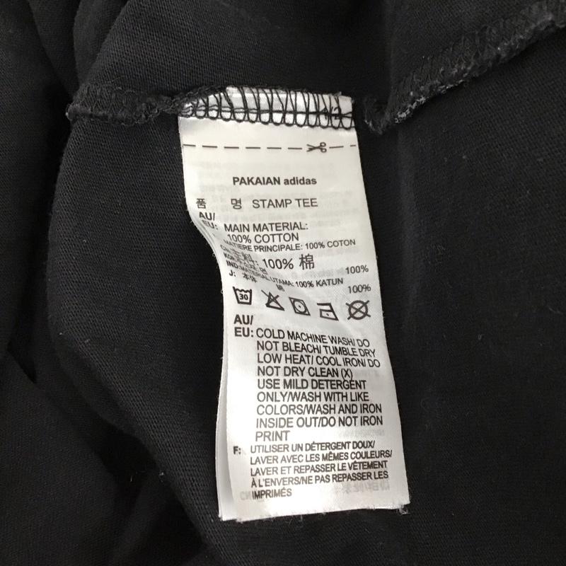 アディダス adidas Tシャツ 半袖 半袖カットソー プリントTシャツ クルーネックカットソー S ロゴ、文字 黒 / ブラック / black メンズ USED 古着 中古 10155189