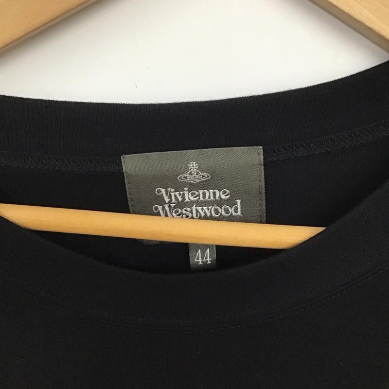 ヴィヴィアンウエストウッドマン Vivienne Westwood MAN カットソー 長袖 長袖カットソー プリントカットソー クルーネック 44 ロゴ、文字 黒 / ブラック / black メンズ USED 古着 中古 10155190
