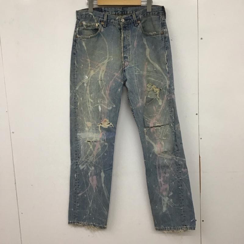 リーバイス Levi s パンツ デニム、ジーンズ デニムパンツ スリムパンツ カジュアルパンツ 33インチ ダメージ加工 マルチカラー / マルチカラー / multicolor メンズ USED 古着 中古 10155193