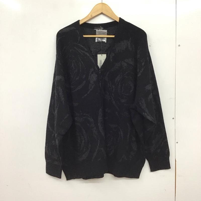 ラッドミュージシャン LAD MUSICIAN カーディガン 長袖 2224-002 BIGROSECARDIGAN 44 プリント 黒 / ブラック / black メンズ USED 古着 中古 10155194