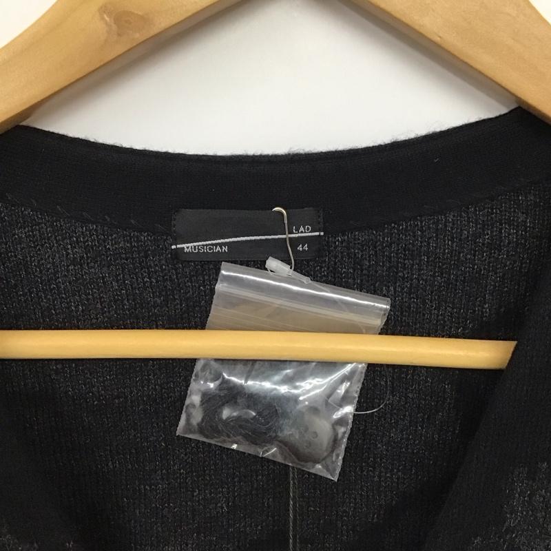 ラッドミュージシャン LAD MUSICIAN カーディガン 長袖 2224-002 BIGROSECARDIGAN 44 プリント 黒 / ブラック / black メンズ USED 古着 中古 10155194
