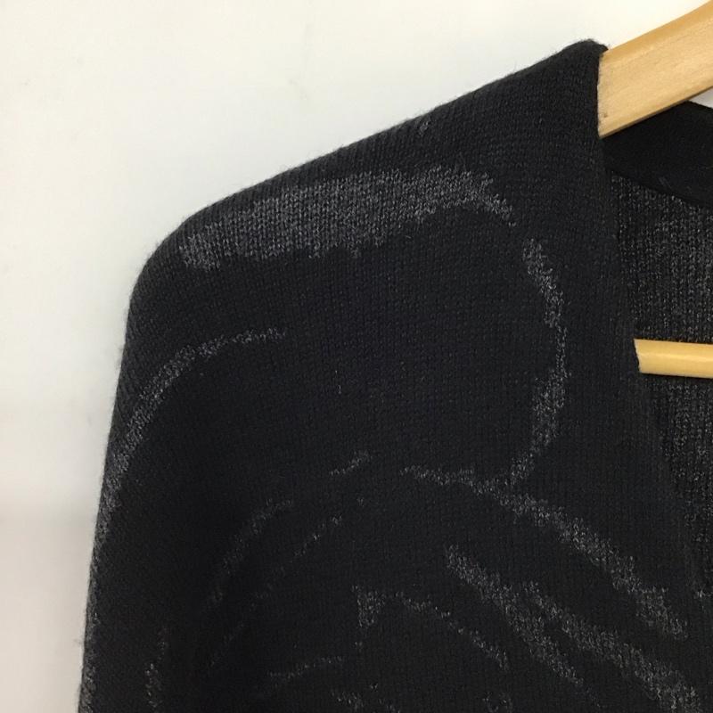 ラッドミュージシャン LAD MUSICIAN カーディガン 長袖 2224-002 BIGROSECARDIGAN 44 プリント 黒 / ブラック / black メンズ USED 古着 中古 10155194