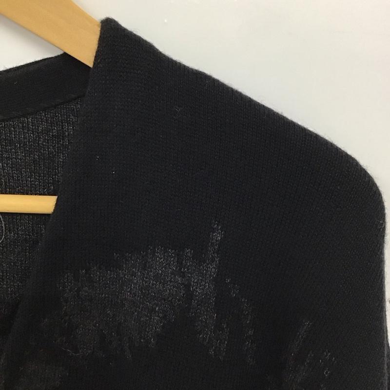 ラッドミュージシャン LAD MUSICIAN カーディガン 長袖 2224-002 BIGROSECARDIGAN 44 プリント 黒 / ブラック / black メンズ USED 古着 中古 10155194
