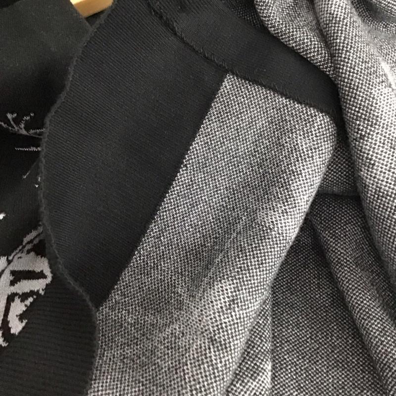 ラッドミュージシャン LAD MUSICIAN カーディガン 長袖 2223-002 HIGHGAUGEFLOWERKNITCARDIGAN 44 プリント 黒 / ブラック / black メンズ USED 古着 中古 10155196